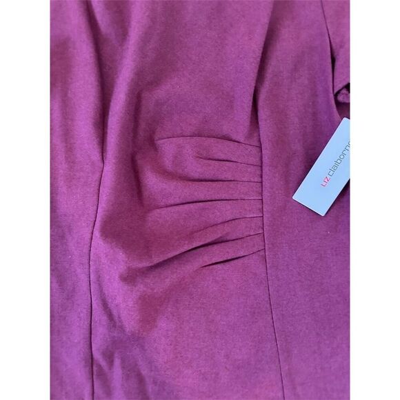 Liz Claiborne Women's Pleated Front Blouse Size S Short Sleeve - Picture 2 of 5